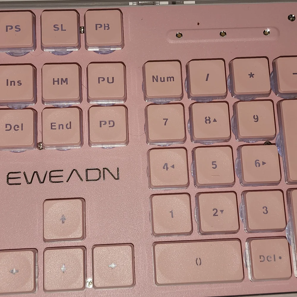 EWEADN TK100 Wireless Mechanical Gaming Keyboard Pink RGB Bluetooth